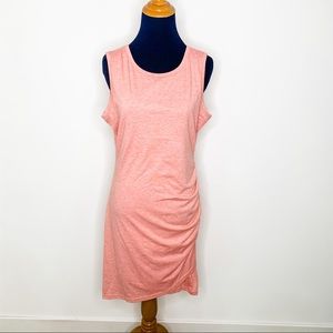 Amazon Fashion Peach Pink Ruches Bodycon Dress M